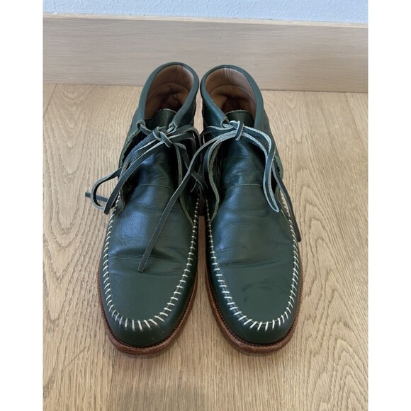 $220 Thorocraft The Hudson Mens Green Leather  Chukka Boots 43 9.5 Lace Up Shoes main image 4